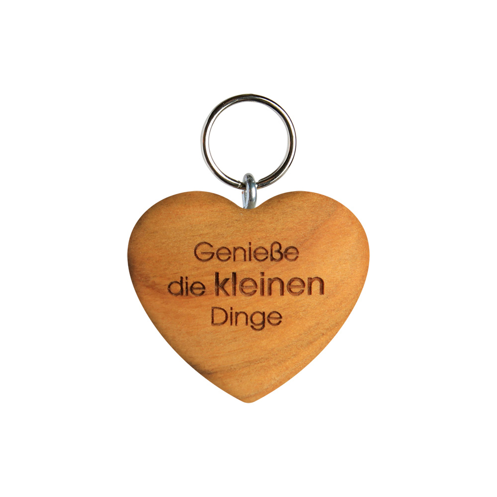Schlüsselanhänger: Herz flach "Genieße die..."