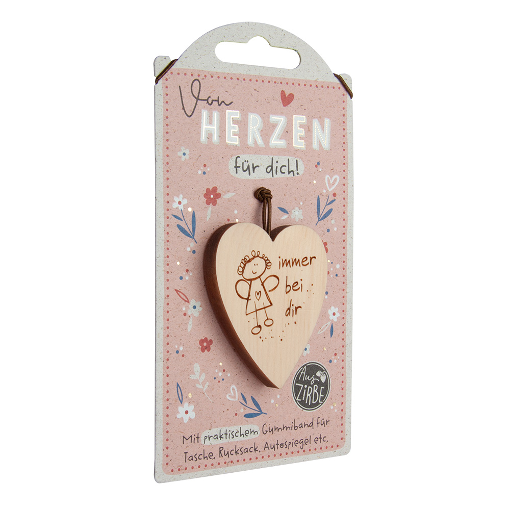 LovelyHearts - Herz aus Zirbe: "immer bei Dir"