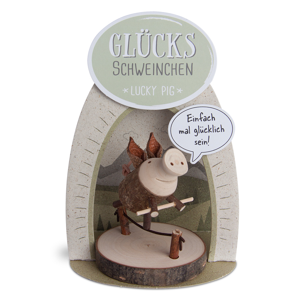 Glücksschweinchen Seiltänzerin: "Einfach mal..."