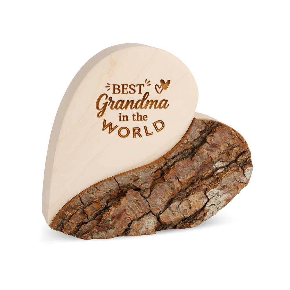 Rindenherz Yin-Yang Gr. 2: "Best Grandma in ..."