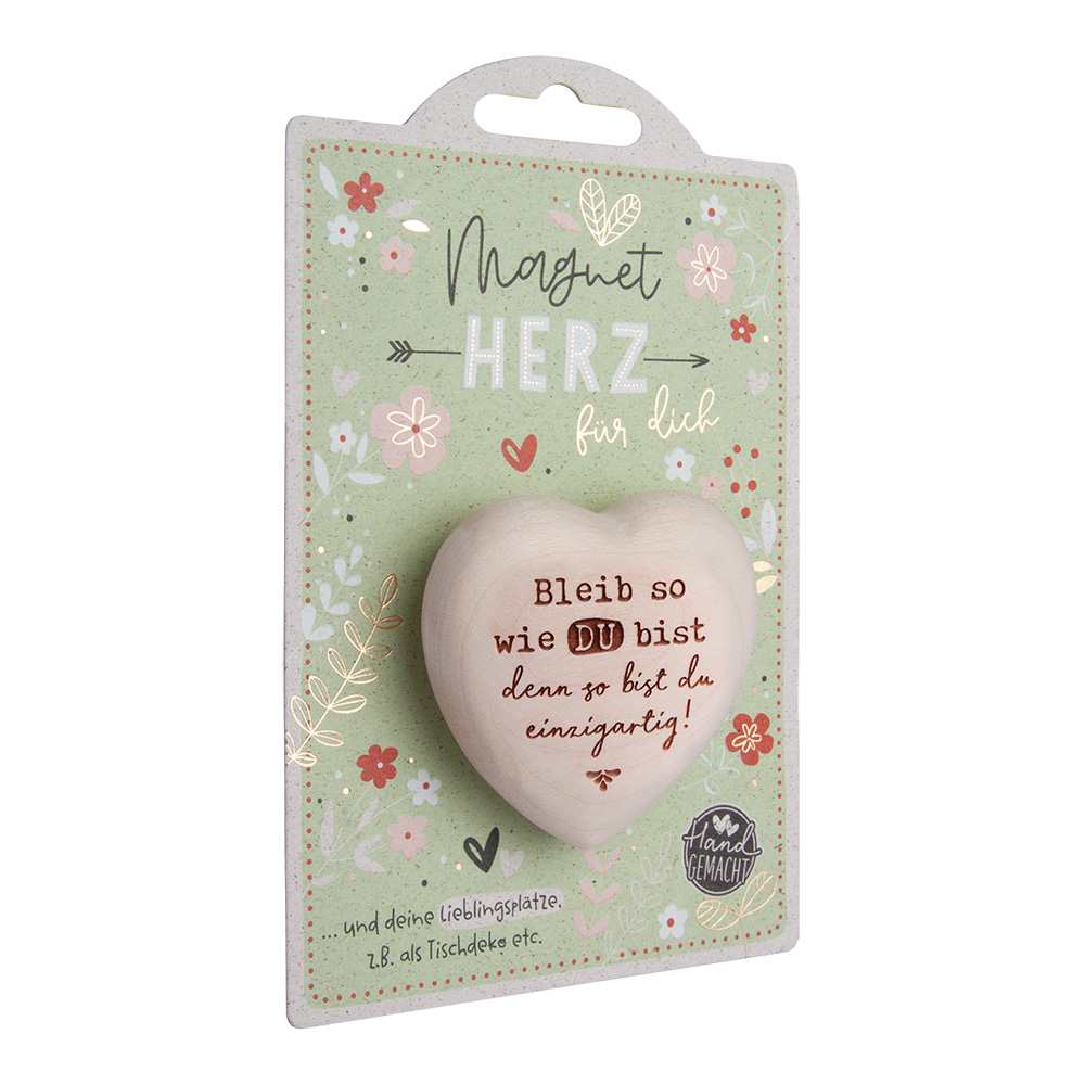 LovelyHearts - mit Magnet: "Bleib so wie Du..."