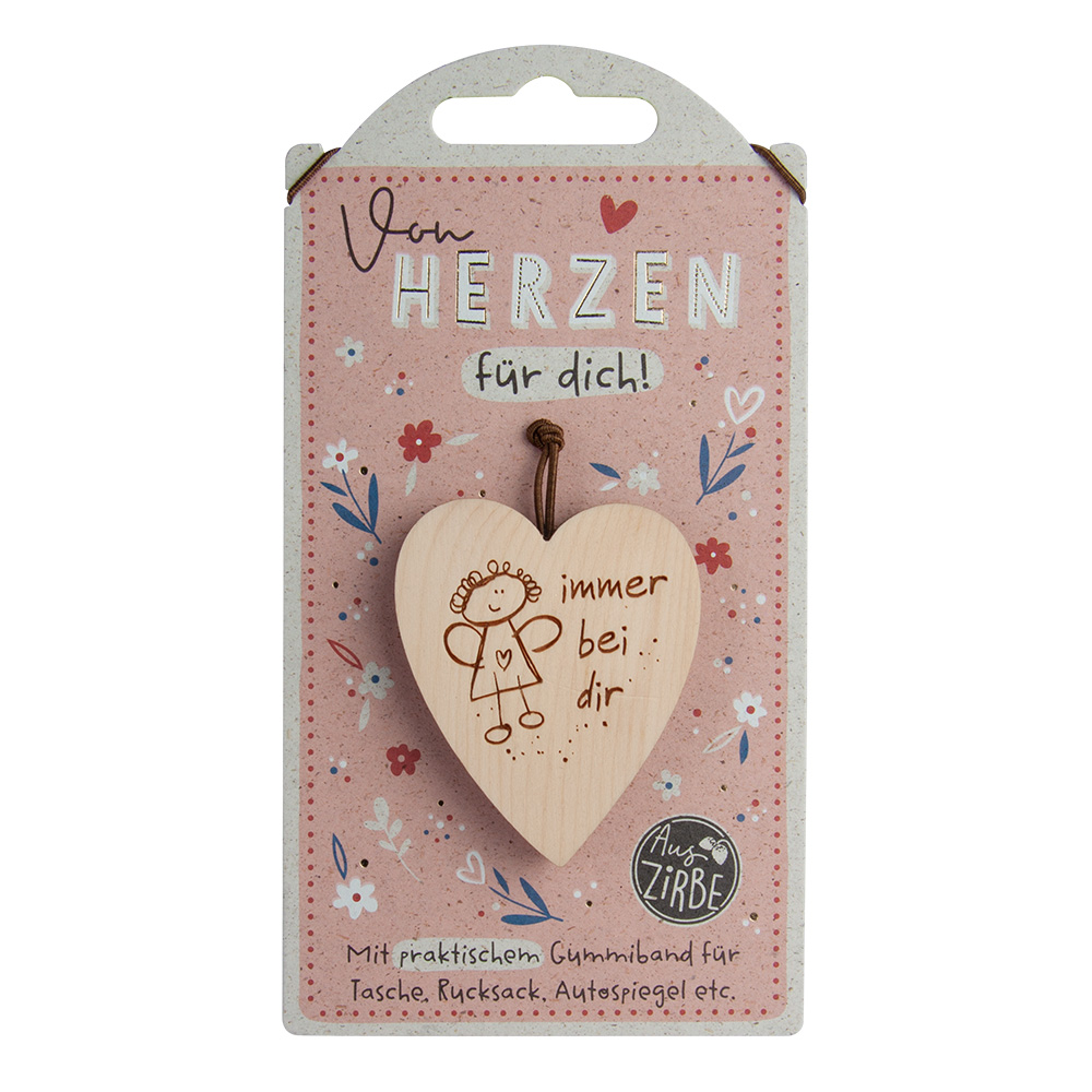 LovelyHearts - Herz aus Zirbe: "immer bei Dir"