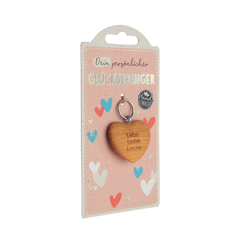 LuckyKeys: Herz flach "Lebe Liebe Lache"
