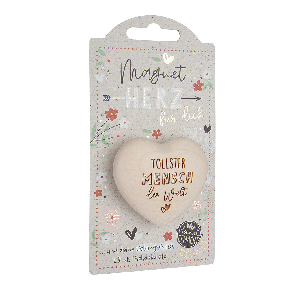 LovelyHearts - mit Magnet: "Tollster Mensch..."