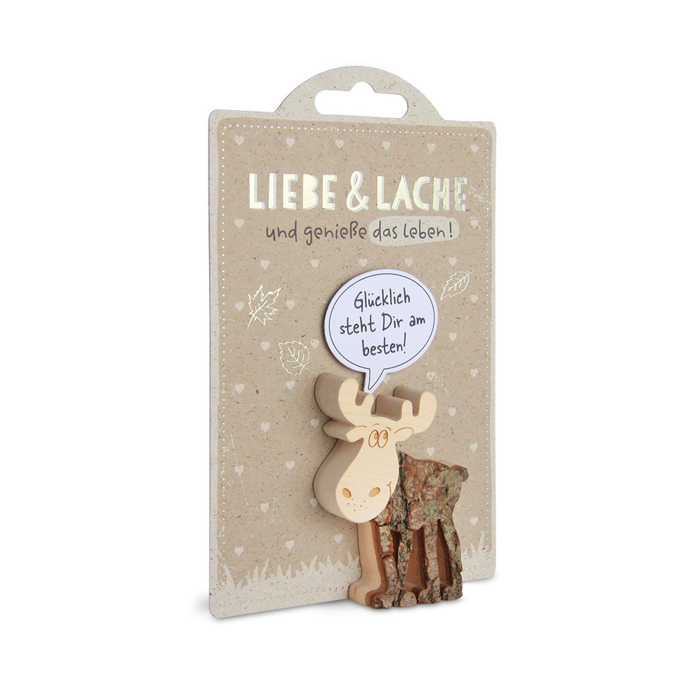 HappyAnimals - Liebe, Lache…, Elch: "Glücklich..."