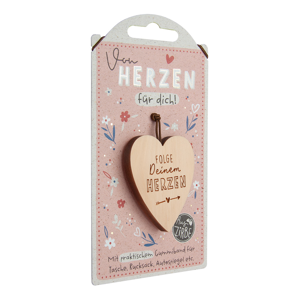 LovelyHearts - Herz aus Zirbe: "Folge deinem..."
