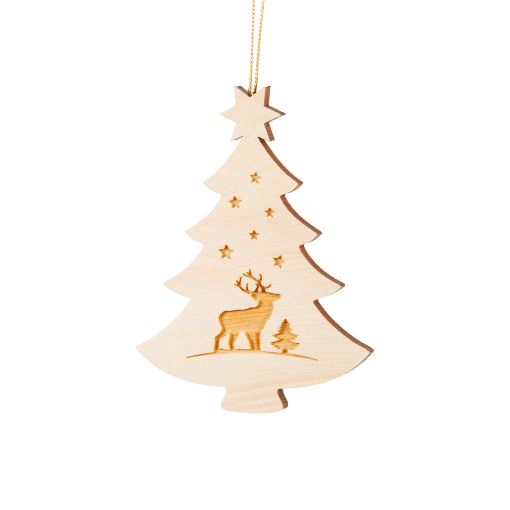 Anh. Zirben-Weihnachtsbaum: Hirsch