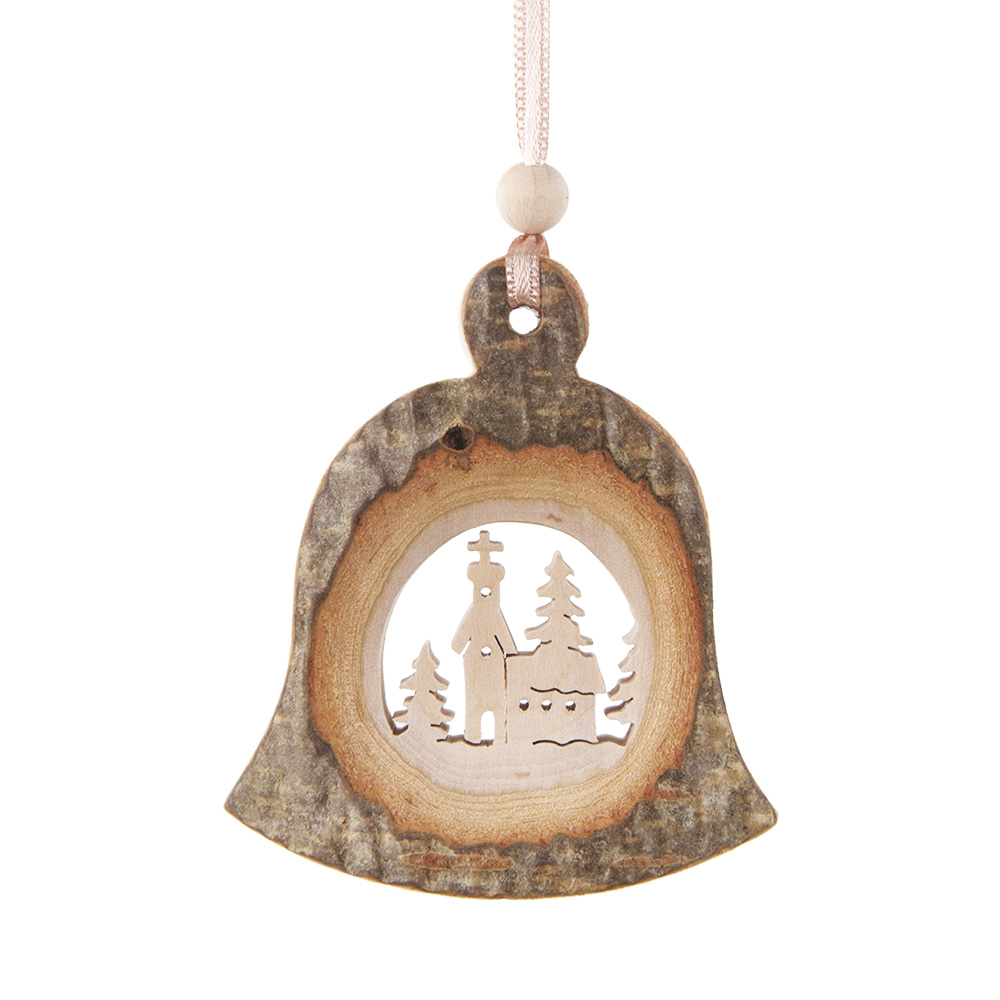 Rindenanh. Gr. 2 Glocke Motiv: Kirche