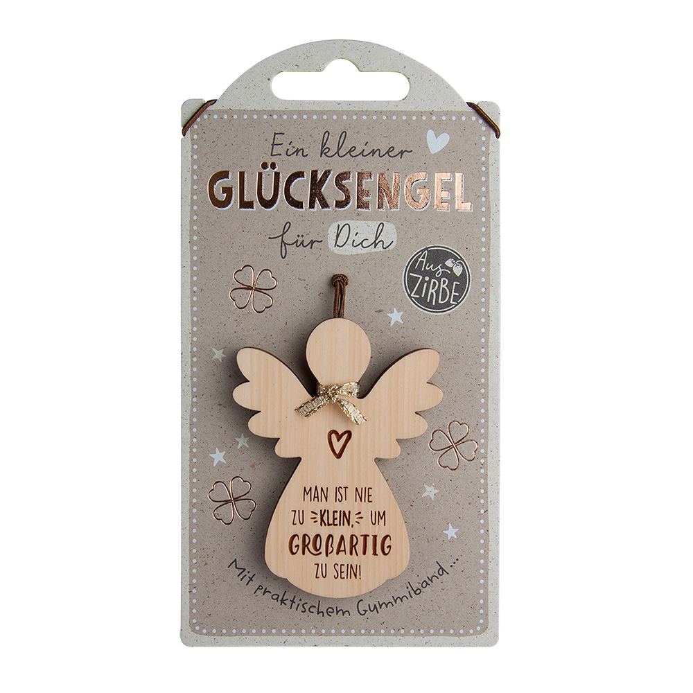 LuckyAngels - Engel aus Zirbe: "Man ist nie zu..."